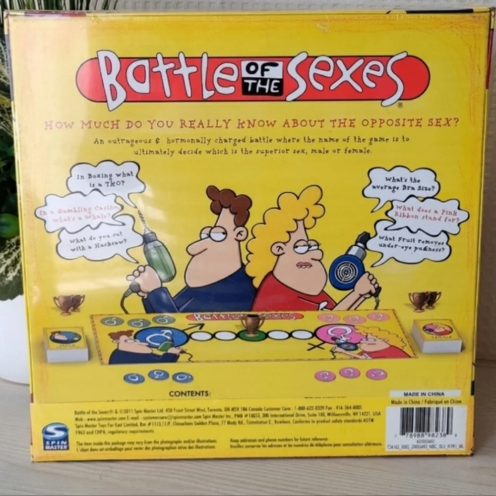 Battle of the Sexes Board Game with Bonus Quelf Card Game